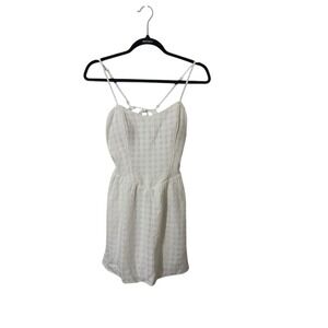 Hollister White Textured Mini Dress Open Back Tie Detail XS Womens‎ Summer